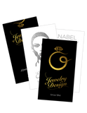 Trio of foil stamped business cards