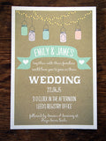 Brown kraft invitation printed full color + white ink