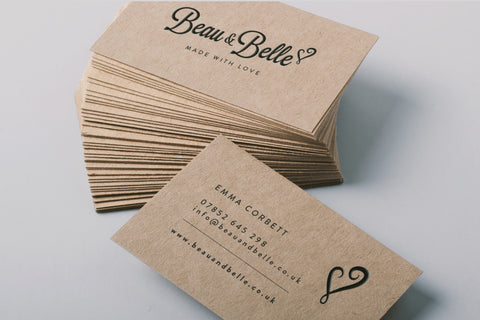 brown kraft business cards