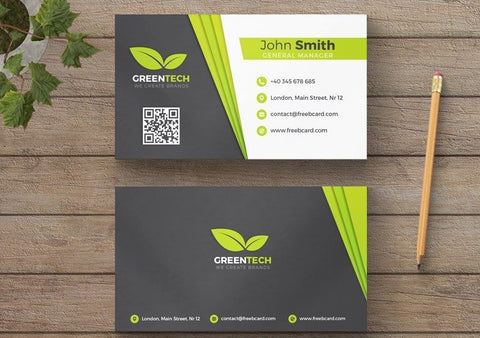 Business card printed full color on natural card stock