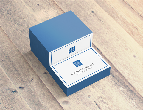Blue edge painted edge full color business cards